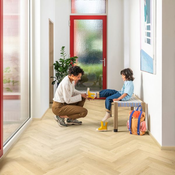 Dąb imbirowy 2 - darmowa wycena z montażem paneli laminowanych typu jodełka